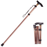 Canne de marche pliable en alliage d'aluminium pour personnes �g�es, r�glable 82 - 92cm, anti - d�rapante, ...