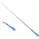 Canne de p�che t�lescopique en carbone ultral�ger 1, 2m avec manche bleu pour p�che en mer