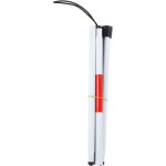 Canne pliable r�fl�chissante pour malvoyants, b�ton de marche blanc et rouge pliable