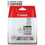Canon pgi580 - pgi581 - cli581 pack 5 cartouches : 1 noire + 1 noire pigment�e + cartouches couleurs ...