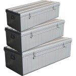 Les tendances - cantine de rangement premium en acier lot de 3 : 130, 175 et 225 litres Les tendances - cantine de rangement premium en acier lot de 3 : 130, 175 et 225 litres