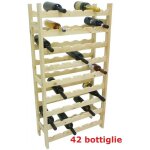 Cave  vin 42 bouteilles en bois de pin 63x25x98h - sjour