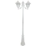 Lampadaire new york blanc cm. 200 aluminium 2 bras 60w - i giardini del re