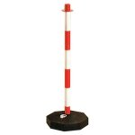Capaldo - poteau en plastique pcs. 10 h. cm. 90 pour cha�ne de signalisation colonne rouge blanc - salone ...