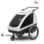 Capital sports remorque de v�lo pour 2 enfants avec hauteur d'assise r�glable 68 cm, rembourrage de ceinture ...