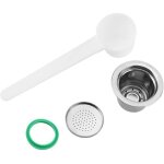 Capsule de caf� r�utilisable rechargeable en acier inoxydable compatible avec la machine � caf� nespresso ...