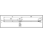 Capteur de temp�rature enda k1 - pt100 - 6x60 - 2m sonde pt100 plage de mesure de temp�rature - 50 � ...