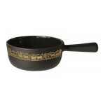 Caquelon  fondue fonte maille 18cm or - stockli - 7218. 14aa