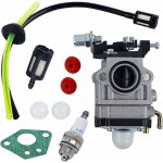 Carburateur pour d�broussailleuse 52cc 49cc 43cc. kit carburateur avec joint, durite, bougie et filtre ...