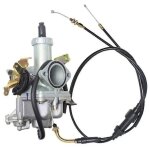 Carburateur pz30 30 mm avec pompe d'acc�l�ration et starter � c�ble + kit de double c�ble d'acc�l�rateur ...