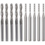 En carbure de tungst�ne end mill cutter, 5 pcs 1. 5 mm router bits et 5 pcs 1 / 20, 3 cm 3. 175 mm plat ...