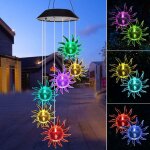 Carillon solaire led lumi�re solaire mobile carillon changeant de couleurs solar wind chimes lampe solaire ...