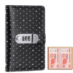 Carnet d'�pargne avec serrure � code 3 chiffres - organisateur budget 100 poches 17. 8x11 cm - portefeuille ...