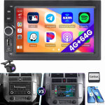 Carplay android 15 autoradio pour vw polo 9n golf 4 passat b5 t5 gps rds bt 4 + 64g cam