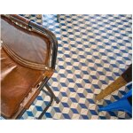 Carrelage grs crame effet carreau de ciment motif cube 3d 1900 gell 1 20x20cm 20x20 cm bleu - satin ...