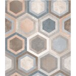 Vives azulejos y gres ? carrelage gr�s c�rame effet ciment hexagonal 26, 6x23 cm ? finition mat ? motif ...