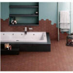 Carrelage gr�s c�rame hexagonal effet graphique 11, 6x10, 1 cm ? finition mat ? pour sols et murs int�rieur ...