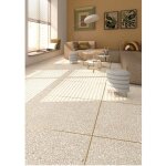 Carrelage grès cérame effet terrazzo portofino 80x80 cm crème - sable - mat - boîte de 1. 28 m2 Carrelage grès cérame effet terrazzo portofino 80x80 cm crème - sable - mat - boîte de 1. 28 m2