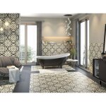 Mainzu ceramica ? carrelage gr�s c�rame effet carreau de ciment 20x20 cm cr�me ? finition satin�e ? pour ...