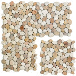 Carrelage de mosa�que (boite de 1m�) / plaque mosa�que mur et sol en marbre naturel coloris blanc et ...
