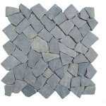 Carrelage de mosa�que (boite de 1m�) / plaque mosa�que mur et sol en marbre naturel coloris gris - 30 ...