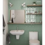 Carrelage mural uni 15x7, 5 cm ? fa�ence effet artisanal jade ? brillant ? surface 0, 50 m� ? r�sistant ...