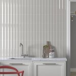 Carrelage mural fa�ence effet graphique dome 20x6. 5cm dome in 20x6. 5cm gris clair - brillant / poli ...