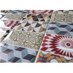 Carrelage mural faence effet graphique metro patchwork 15x7, 5cm 15x7, 5 cm dcor multicolore - brillant ...