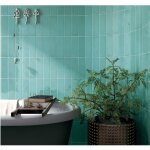 Carrelage mural faience effet zellige village 13, 2x13, 2 cm vert - brillant / poli - bote de 1 m2 - ...