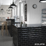 Carrelage mural uni 15x7, 5 cm blanc brillant ? fa�ence effet carreau m�tro ? pour int�rieur ? bo�te ...
