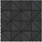 Carrelage de sol ventil�e modulaire imbriqu� & bordures noir garage unique double tapis de sol showroom ...