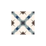 Carrelage style ancien ciment gabardine bleu 16. 5x16. 5 cm - 0. 55m