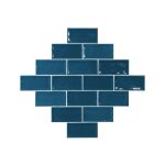 Carrelage zellige alicante bleu brillant 7. 5x15 cm