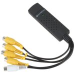 Carte d'acquisition usb 2. 0 pour pc, capture vido 4 canaux + 1 audio, pc portable, rseau
