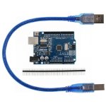 Carte uno r3 atmega328p avec c�ble usb, compatible arduino, pour apprentissage programmation et robotique, ...