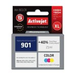 Cartouche d'encre activejet ah - 901cr (remplacement pour hp 901 cc656ae premium 21 ml couleur)