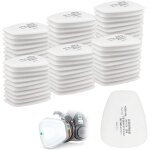 Cartouches filtrantes de rechange en coton pour masque facial complet 3m 5n11 cn, lot de 60, pour filtres ...