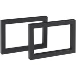 [en. casa] ? lot de 2 pieds de table en acier noir 35 x 50 cm ? vis de r�glage pour compensation de sol ...