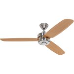 Casafan - ventilateur de plafond night flight chrome / h�tre