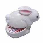 Casâme - distributeur de coton - tige lapin 2 en 1 - blanc Casâme - distributeur de coton - tige lapin 2 en 1 - blanc