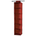 Calicosy - rack pour pull en tissu avec 6 cases coloris brique