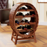 Casaria - tagre  vin 12 bouteilles 90x50x30cm range bouteille 4 niveaux casier  vin en bois tonneau ...