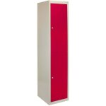 Casiers m�talliques rouge & gris 2 portes verrouillable pour ecole, vestiaire, salle de sport, atelier ...