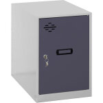 Casier vestiaire metallique petit, 475x400x500 mm, armoire metallique petit, comprend la cl�, gris / ...