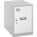 Casier vestiaire metallique petit, 475x400x500 mm, armoire metallique petit, comprend la cl�, gris / ...