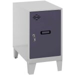 Casier vestiaire metallique petit, 575x300x500 mm, armoire metallique petit, comprend la clé, gris / ... Casier vestiaire metallique petit, 575x300x500 mm, armoire metallique petit, comprend la clé, gris / ...