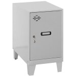 Casier vestiaire metallique petit, 575x400x500 mm, armoire metallique petit, comprend la cl�, gris - ...