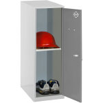 Casier vestiaire metallique petit, 915x300x500 mm, armoire metallique petit, comprend la cl�, gris - ...