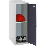 Casier vestiaire metallique petit, 915x400x500 mm, armoire metallique petit, comprend la cl, gris / ...