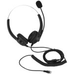 Casque d'appel avec micro sans perte sonore 330� rotatif - fiche cristal (c�ble lance - pierres pu)
